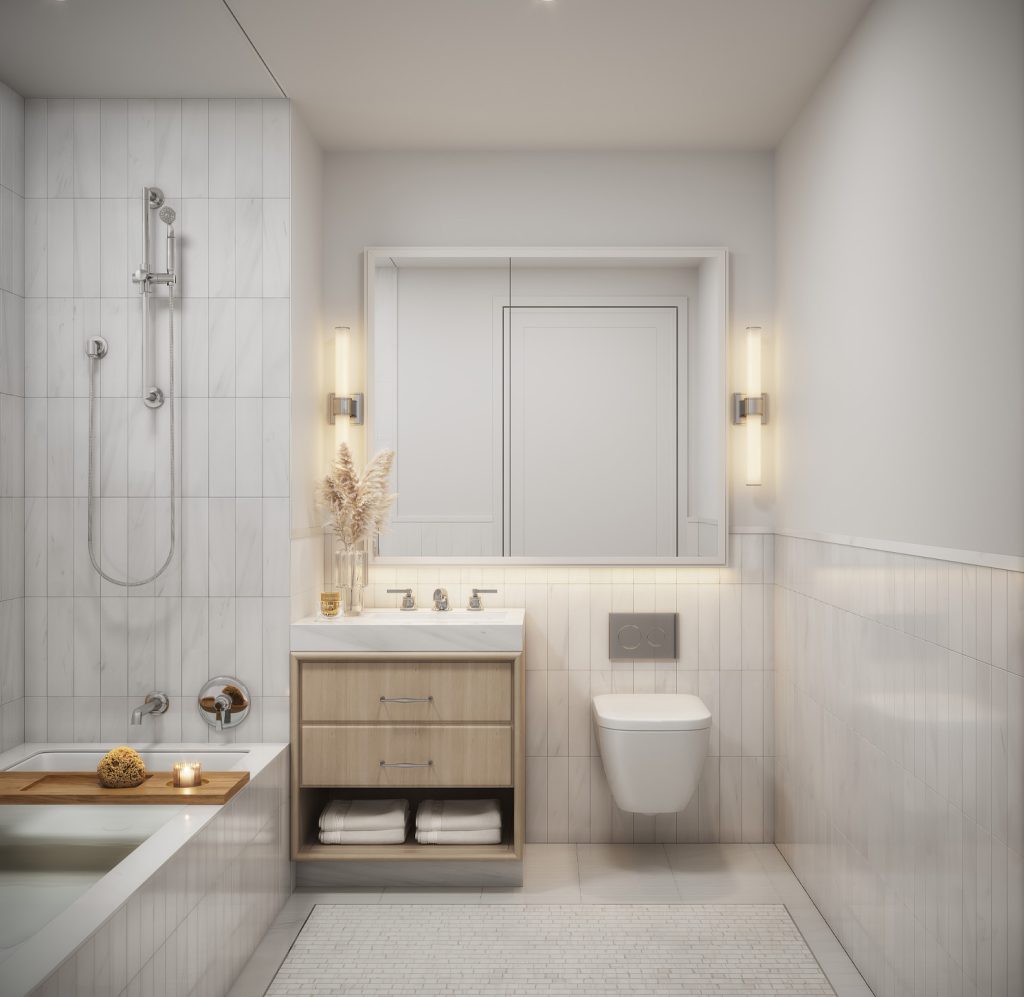 Modern bathroom in an UWS Residence at 720 West End Avenue